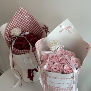 The Plaid Roses ( Soap Flower )