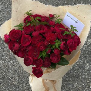 Red Lace Rose Spray